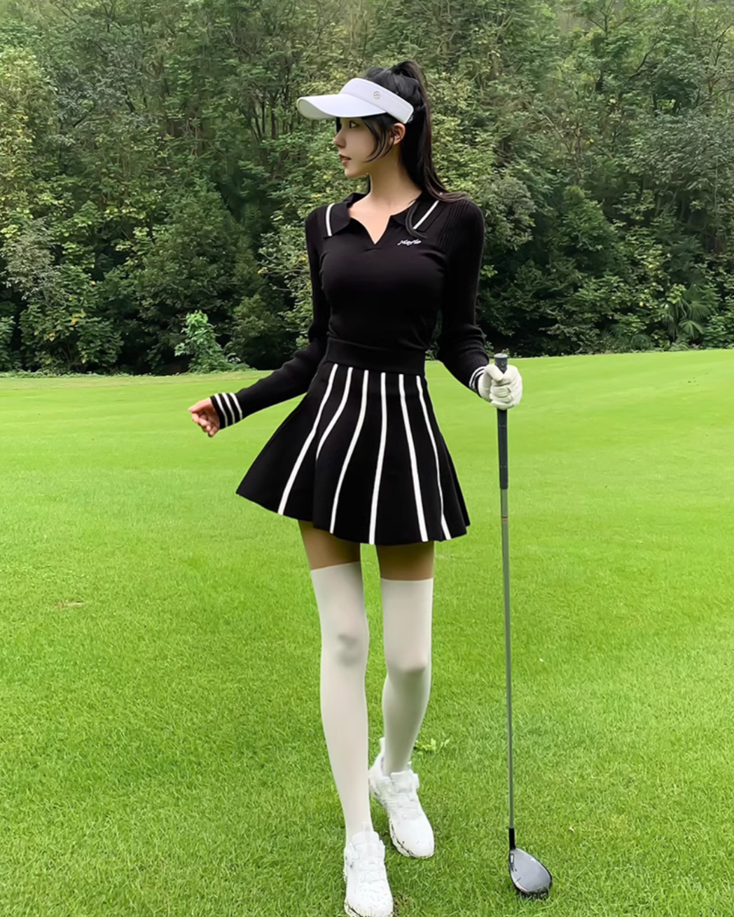 ストライプニットスカート