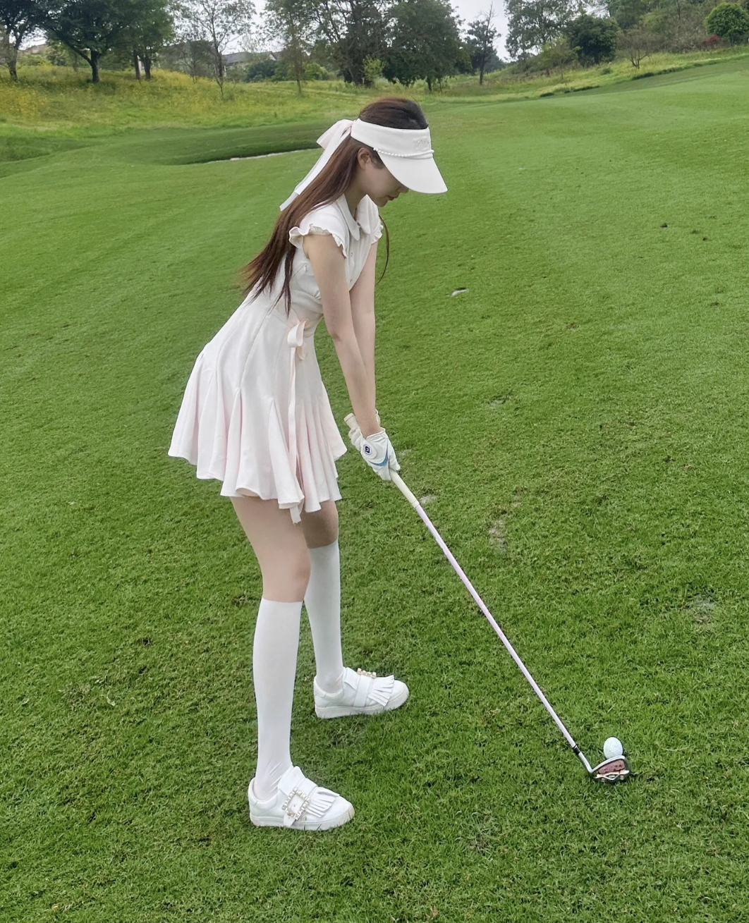 フェミニンリボンフレアワンピース