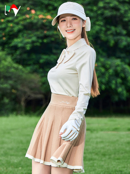 Autumn Hue Pleated Golf Skirt