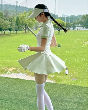 ダブルカラーバイカラーポロトップス