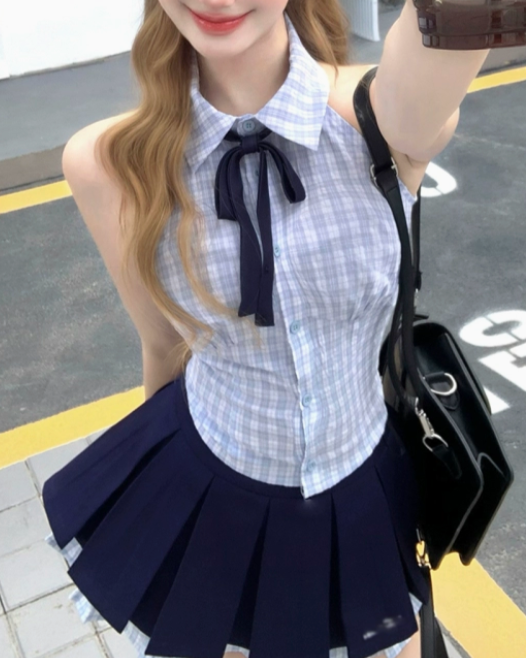 チェックリボンセットアップ