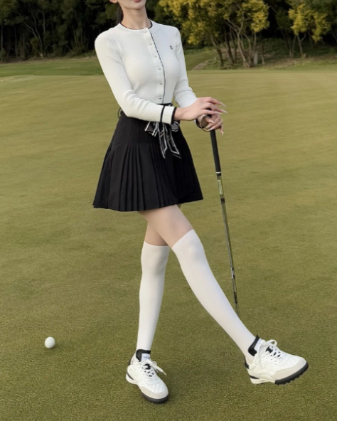 リボンベルトプリーツスカート