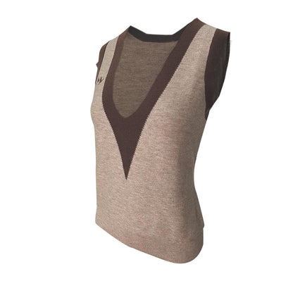 Vintage V-Neck Knit Vest